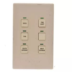 LiteTouch / Savant Metropolitan 6 Button Ivory Keypad - Picture 1 of 2