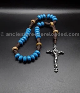Blue Wings Military 550 Anglican Paracord Rosenkranz, Vintage Kruzifix Kreuz - Bild 1 von 5