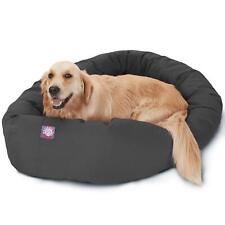 40 Inch Bagel Calming Dog Bed Washable – Cozy Soft Round Dog Bed with Spine S...