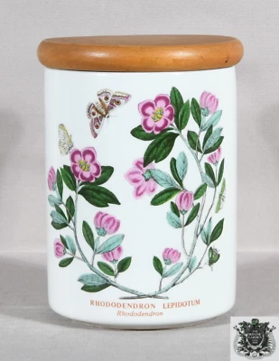 Portmeirion Bote Jardín Botánico Rododendro 5 1/2" Alto Tapa Madera Foto 1 de 4