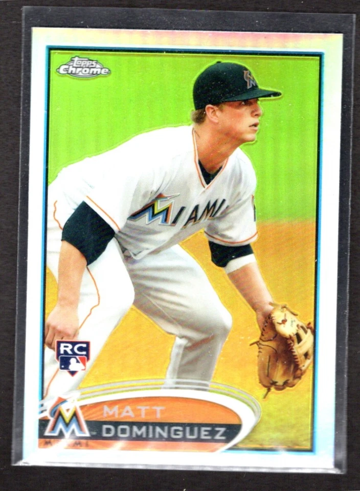 MATT DOMINGUEZ  MARLINS RC  2012 TOPPS CHROME #159 - REFRACTOR  - Image 1 of 1
