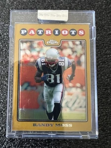 2008 Topps Chrome #TC74 Randy Moss Patriots Gold Refractor Card #/199 - Picture 1 of 4