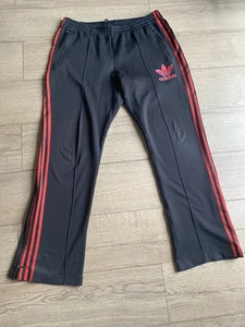 Pantalones deportivos negros holgados vintage Y2K Adidas Firebird a rayas cintura grande 34-36" - Imagen 1 de 11