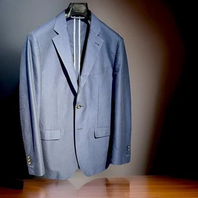 Blazer de fin de semana Charles Tyrwhitt 40R para hombre informal algodón abrigo deportivo azul marino usado en excelente estado Foto 1 de 4