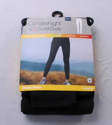 Leggings para mujer ClimateRight By Cuddl Duds polar capa base CA4 negros talla XS Foto 1 de 3