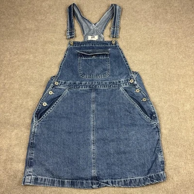 Vestido mini falda mono babero de mezclilla desteñido Glory para mujer S azul jean jersey Y2K Foto 1 de 4