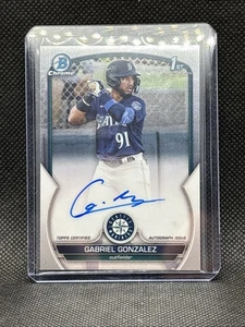 2023 Bowman Chrome GABRIEL GONZALEZ 1st RC On Card AUTO #CPA-GG Mariners - Picture 1 of 2