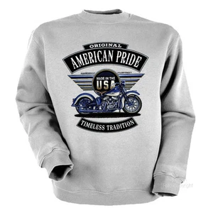 Biker Sweatshirt Pullover american Classic Motorrad Motiv USA *4254 - Bild 1 von 3