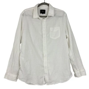 Rails Camicia Uomo Extra Large Wyatt Bottone Manica Lunga Top Tasca Bianca - Foto 1 di 14