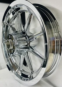 HARLEY 1986 -99 RIM SPORTSTER DYNA CUSTOM OEM CHROME REAR WHEEL 16x3 EXCHANGE - Picture 1 of 10
