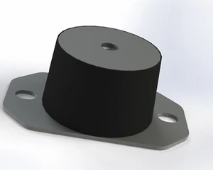 2-Pack: 80x50mm Female M12, Rubber Pedestal Anti Vibration Mount - Picture 1 of 2