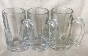 10 Oz Heavy Glass Mugs Set Of 3 - Picture 1 of 2