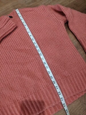 Nordstrom Sanctuary Sweater Orange Pullover Wool Blend Chunky Size S - Image 1 of 4