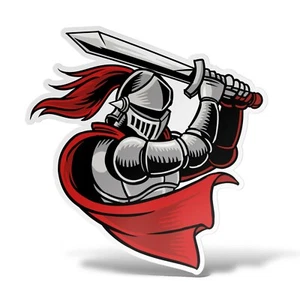 Sticker CAVALIERE SPADA GUERRIERO Adesivo Decal Auto Moto Laptop Casco Murale - Imagen 1 de 7