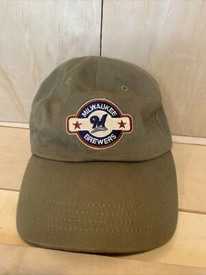 Gorra de béisbol Milwaukee Brewers M sombrero promocional ajustable verde Snapback Foto 1 de 4