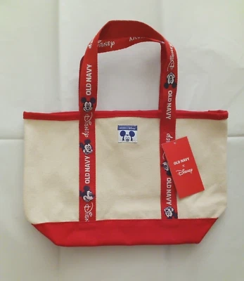 Old Navy x Disney Mini Tote Bag Mickey Mouse Logo Red Handle NWT - Image 1 of 4