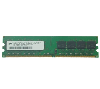 Micron MT16HTF12864AY 1GB DDR2 PC2 Computer Desktop RAM Memory Module - Image 1 of 4
