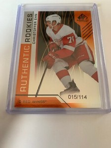 18/19 SPGU Authentic Rookies Orange Christoffer Ehn Hockey Card #132 15/114