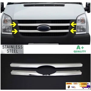 For Ford Transit Chrome Front Grille 2 Pcs. 2007-2013 Models. Stainless Steel. - Bild 1 von 5