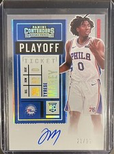 2020-21 Panini Contenders Tyrese Maxey SIXERS #123 Playoff Ticket RC Auto /99 SP