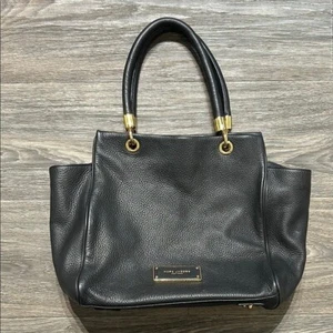 Marc by Marc Jacobs Too Hot To Handle Bentley Bag Black Pebbled Leather Tote - Picture 1 of 24