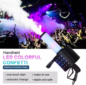 RGB LED CO2 Cannon Jet Smoke Machine DJ Disco Stage Effect Confetti Spraying Gun - Picture 1 of 10