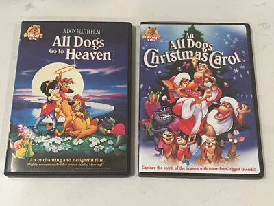 All Dogs go to Heaven & An All Dogs Christmas Carol 2 DVDs MGM Kids 1989/1998 - Image 1 of 4