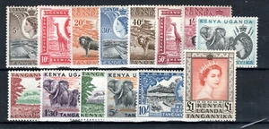 Kenya, Uganda and Tanganyika 1954-59 set SG 167-80 MLH/MH - Picture 1 of 1