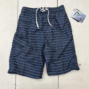 Kanu Surf Blue White Stripe Board Shorts For Boys Swim Trunks Youth M (10-12) - Picture 1 of 13