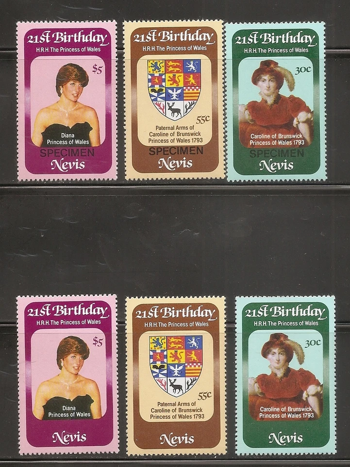 Nevis SC # 150-152 Diana Princess Of Wales 21St Birthday. Specimen,Regular.  MNH - Image 1 of 1
