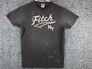 Abercrombie & Fitch VTG Y2K MUSCLE Spell Out Fitch Sewn Iconic T-Shirt M Slim - Picture 1 of 10