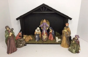Vintage North Pole Trading Co 12 Pc Christmas Nativity Scene JCP Home - Picture 1 of 12