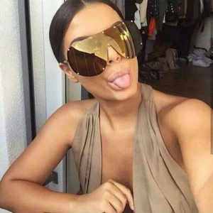 Sunglasses "FULL MASK" Shield Mirror POLARIZED Women Bolts OWEN RIMLESS GAFAS - Picture 1 of 38