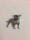 Staffordshire Bull Terrier W17 Made From Solid Fine English Pewter Pin Badge