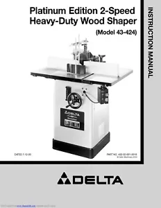 Delta Shaper 43-424 Manuale Istruzioni - Foto 1 di 1