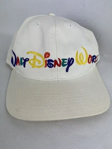 Vintage Walt Disney World Goofy's Hat Co Rainbow Spellout Snapback Cap Rare - Picture 1 of 9