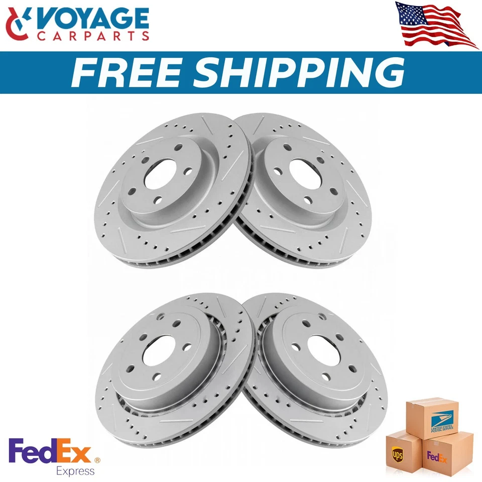 Juego de rotores de freno delanteros y traseros nuevos para Pontiac G8 2008-2009 Foto 1 de 4