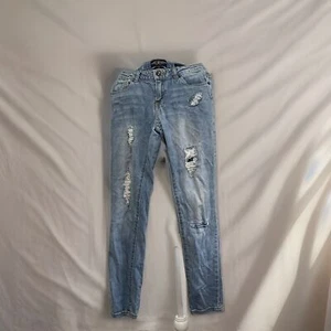 Lucky Brand Girls 14 Jeans Zoe Jegging Distressed Adjustable Waist 27x27 Soft - Picture 1 of 12