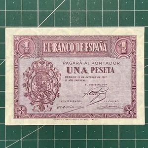 ESPAÑA , billete de 1 Peseta de Burgos del año 1937 SC UNC sin circular A - Imagen 1 de 8