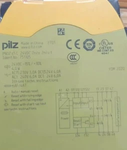 1PC New Sealed PILZ 751105 PNOZ s5 C 24VDC 2n/o 2n/o t Safety Relay - Picture 1 of 5