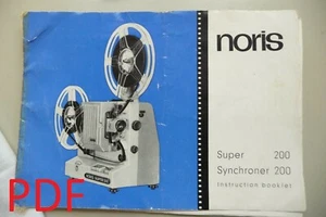 Instructions cine projector NORIS super & synchroner 200 Email/CD - Picture 1 of 2