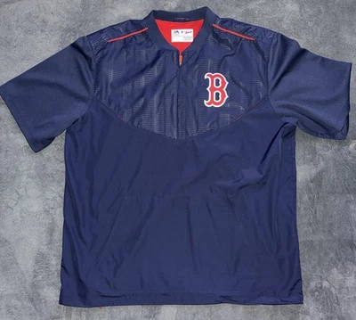 Chaqueta de calentamiento Boston Red Sox Majestic Blue Road Batting talla XL Foto 1 de 4