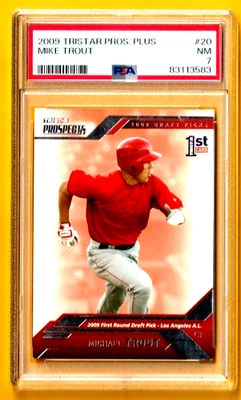 2009 TRISTAR PROSPECTS  PLUS  MIKE TROUT  ROOKIE  #20   PSA 7  ANGELS - Image 1 of 2