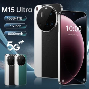 New 7.3-inch M15 Ultra smartphone 16+1T Android 8000mAh dual SIM phone - Picture 1 of 22