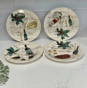 Williams Sonoma Französisch Urlaub Weihnachten Party Dessert Vorspeise Teller 9 Zoll - Bild 1 von 12