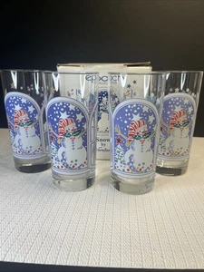 Mr Snowman By Noritake Epoch Collection E115 Highball Tumbler Gläser Winter USA - Bild 1 von 7