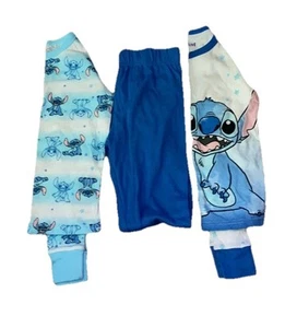 Disney Kid’s Size 10 Blue Stitch Pajama 3 Piece Set. 2 Shirts & Pant. NWOT. - Picture 1 of 4