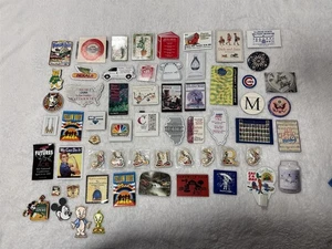 60 VINTAGE FRIDGE MAGNETS LOT ADVERTISING LOONEY TUNES NBC LETTERS SPORTS FAIR - Picture 1 of 18