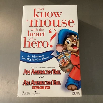 AN AMERICAN TAIL & FIEVEL GOES WEST~Digitally Restored Box Set of 2 VHS + CD ROM - Image 1 of 4