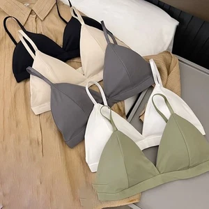 Lightweight Ice Silk Bra for Women with Stylish Open Back and Triangle Design - Picture 1 of 20